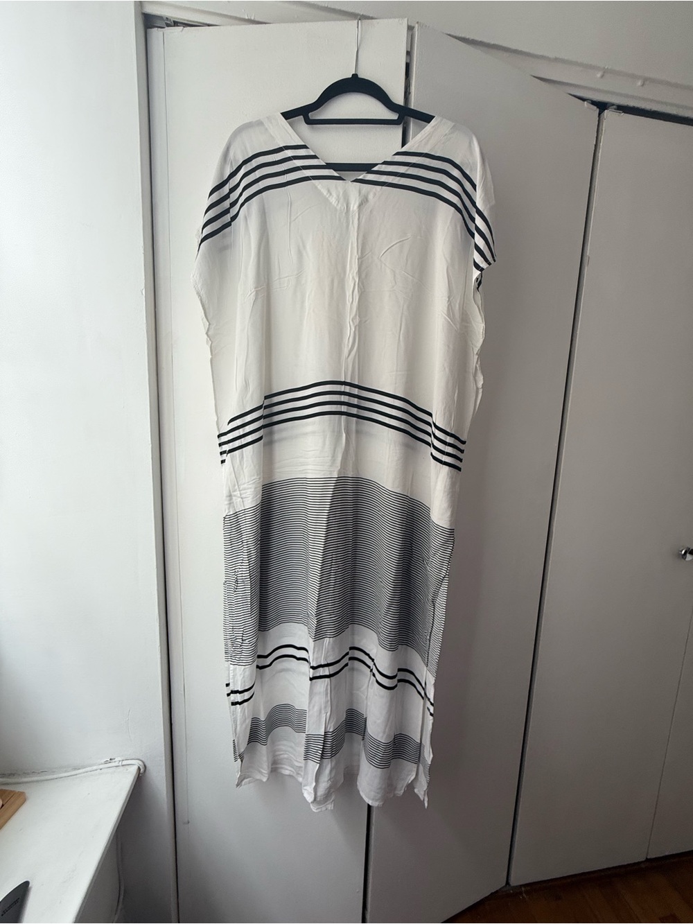 White & Black Beach Cover Up